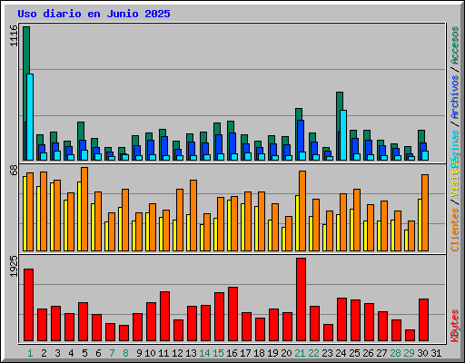 Uso diario en Junio 2025
