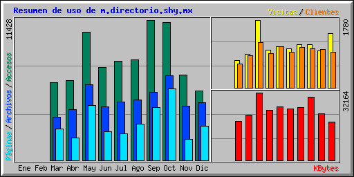 Resumen de uso de m.directorio.shy.mx
