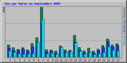 Uso por horas en Septiembre 2025
